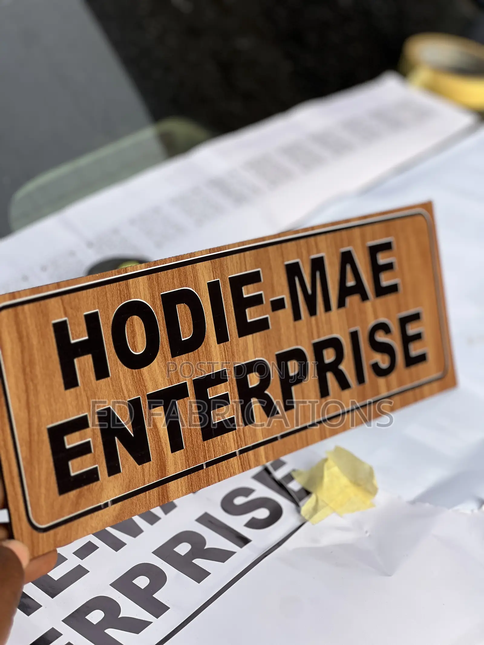 Wooden Door Label