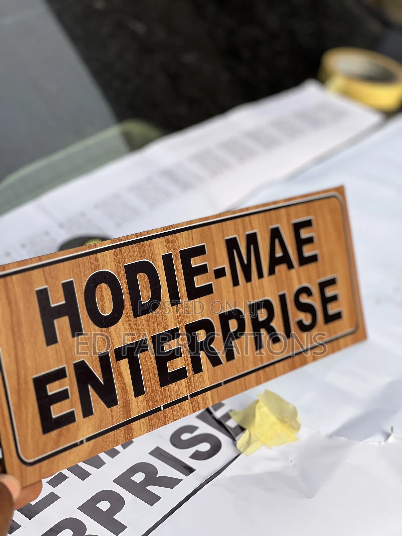 Wooden Door Label