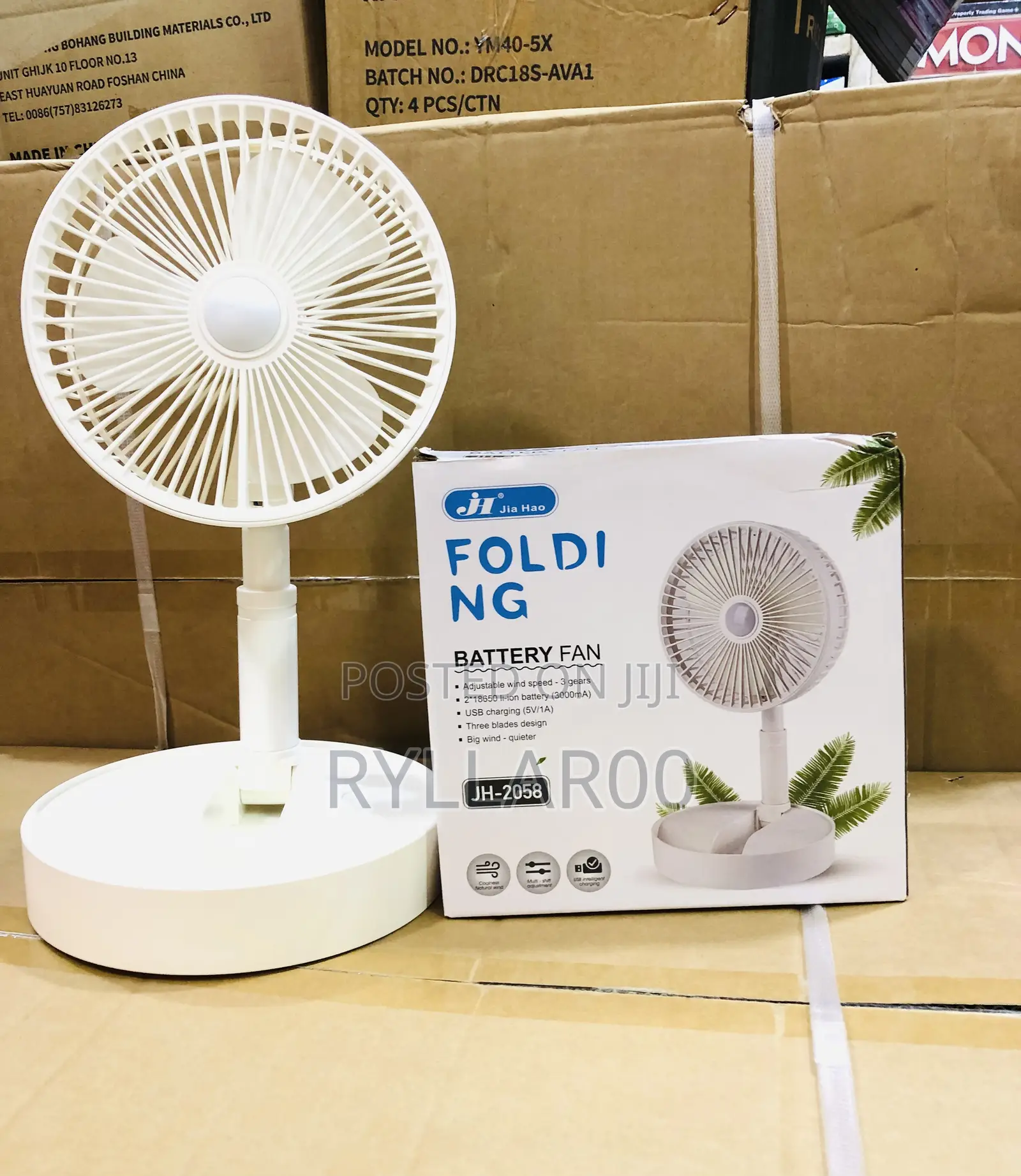 Rechargeable and Adjustable Fan