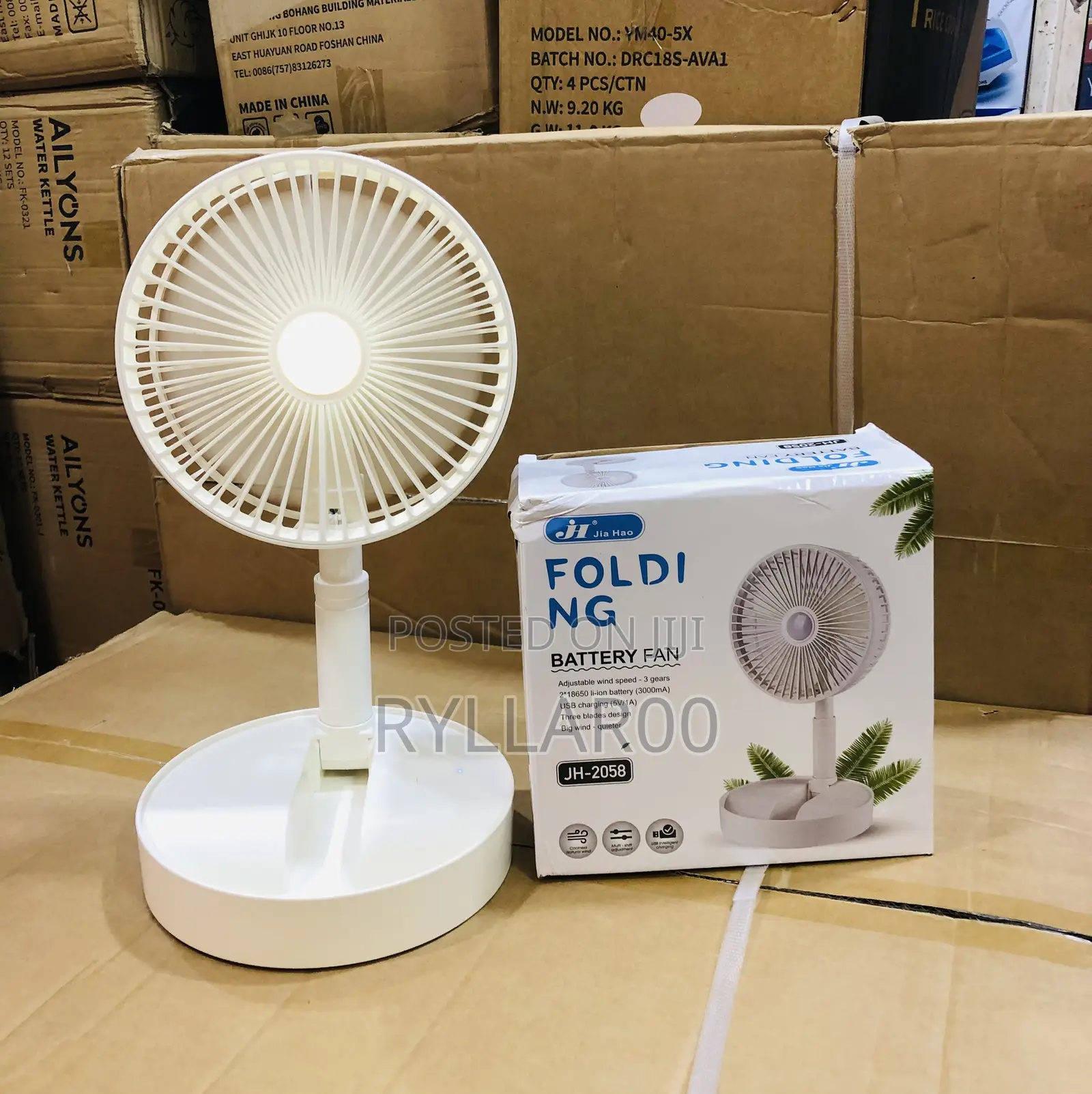 Rechargeable and Adjustable Fan