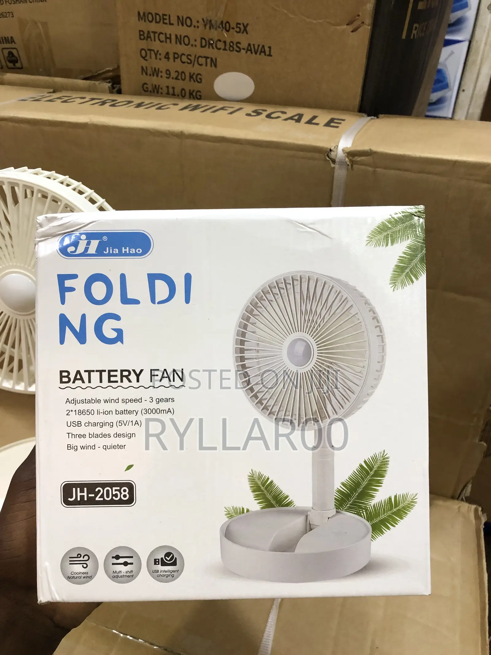 Rechargeable and Adjustable Fan