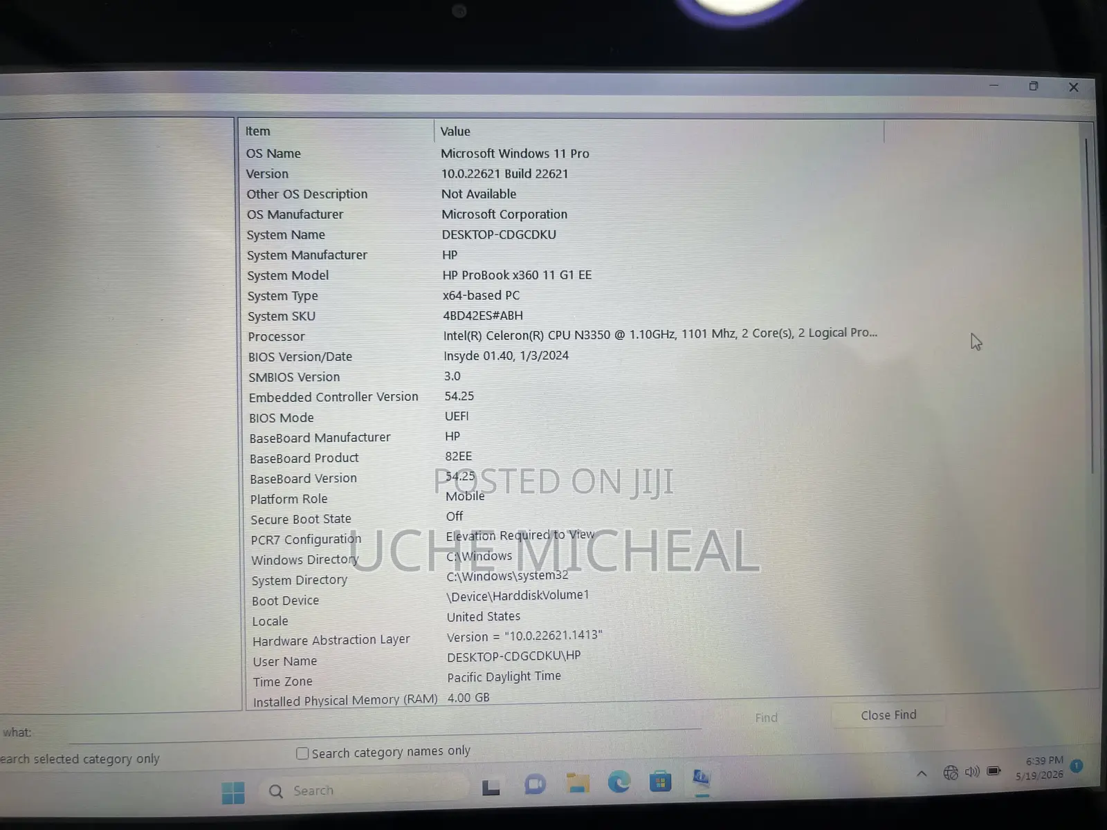 Laptop HP ProBook X360 11 G1 EE 4GB Intel SSD 128GB