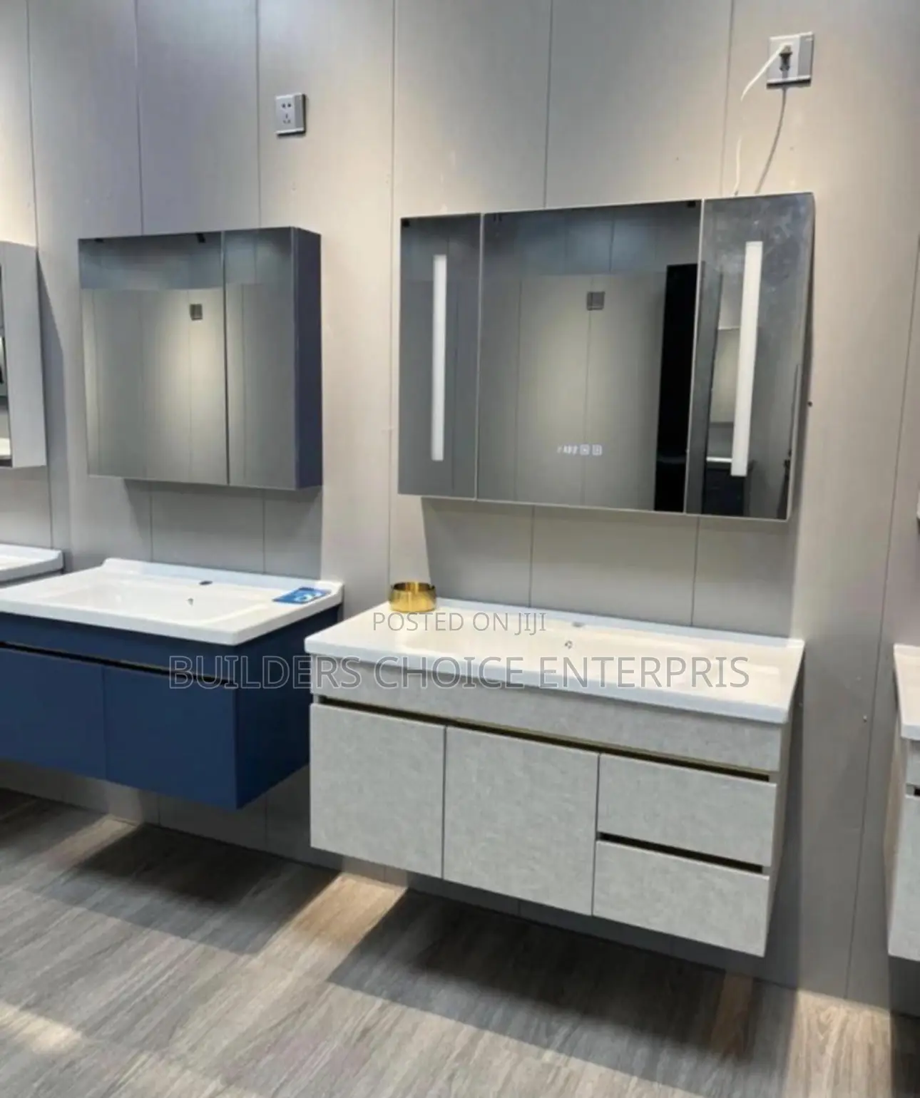 Master Bedroom Cabinet Basin _With Led Mirrors