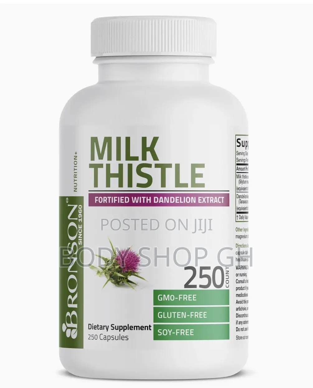 Bronson Milk Thistle Silymarin Marianum + Dandelion Liver Health