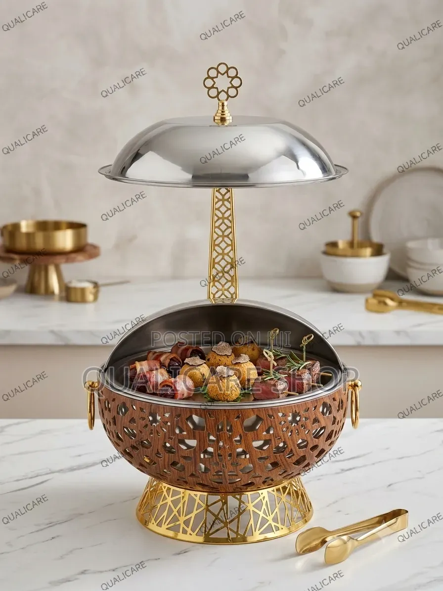 8.0l Woodlike Plated Stainless Steel Chaffing Dish