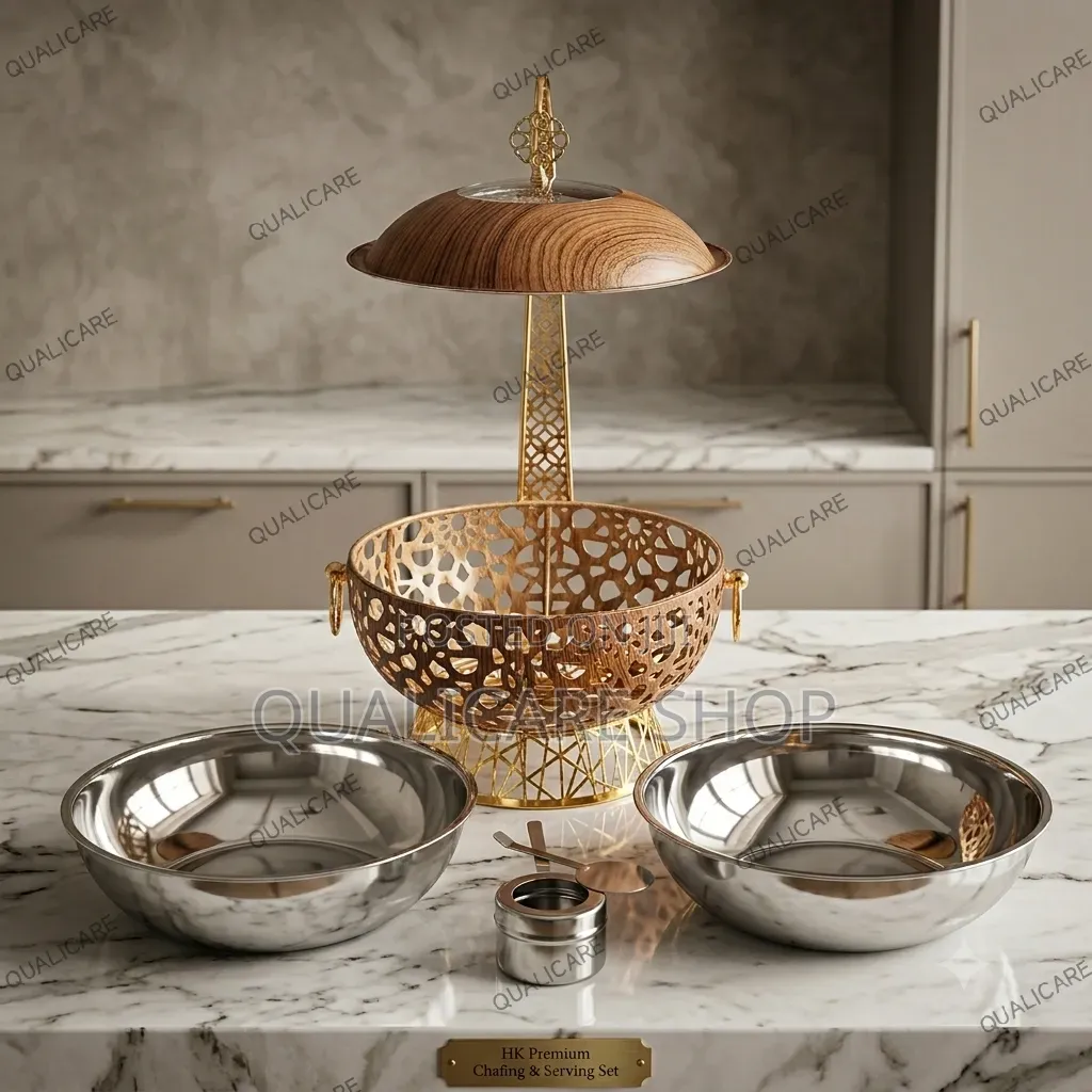 8.0l Woodlike Plated Stainless Steel Chaffing Dish