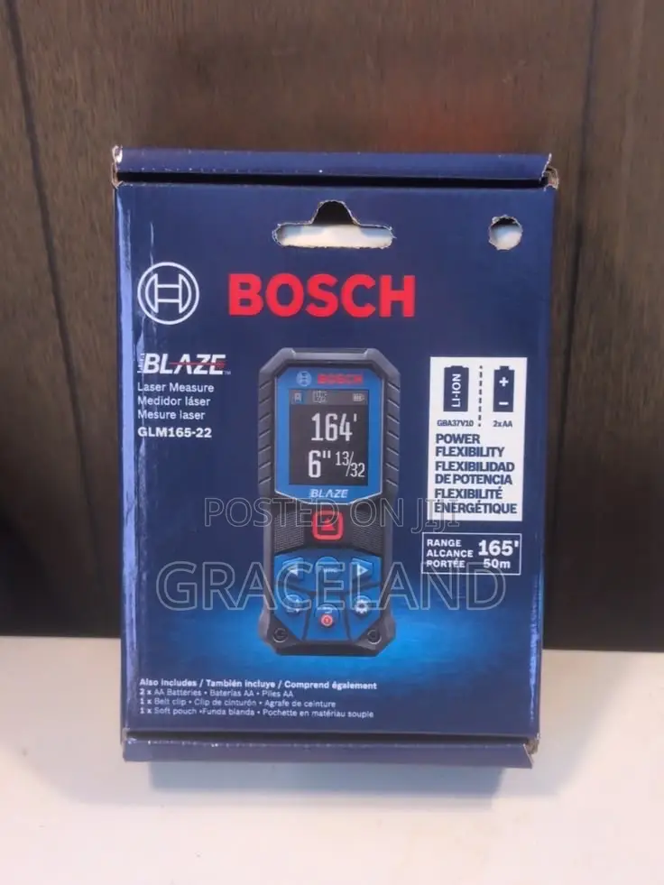Original Bosch Glm165-22 Laser Distance Measure-165ft Rang