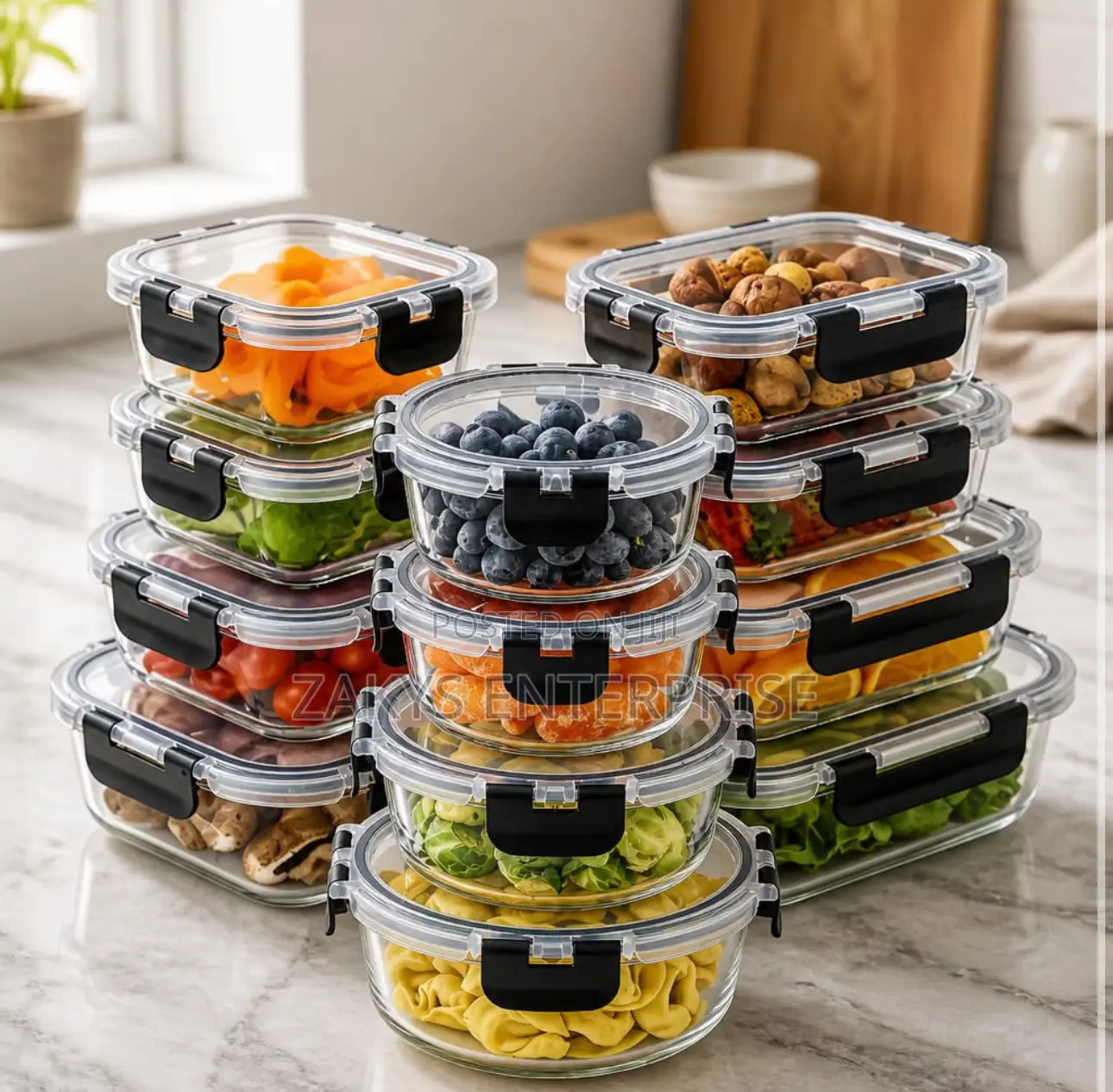 24pcs Glass Storage Air Tight Bowls