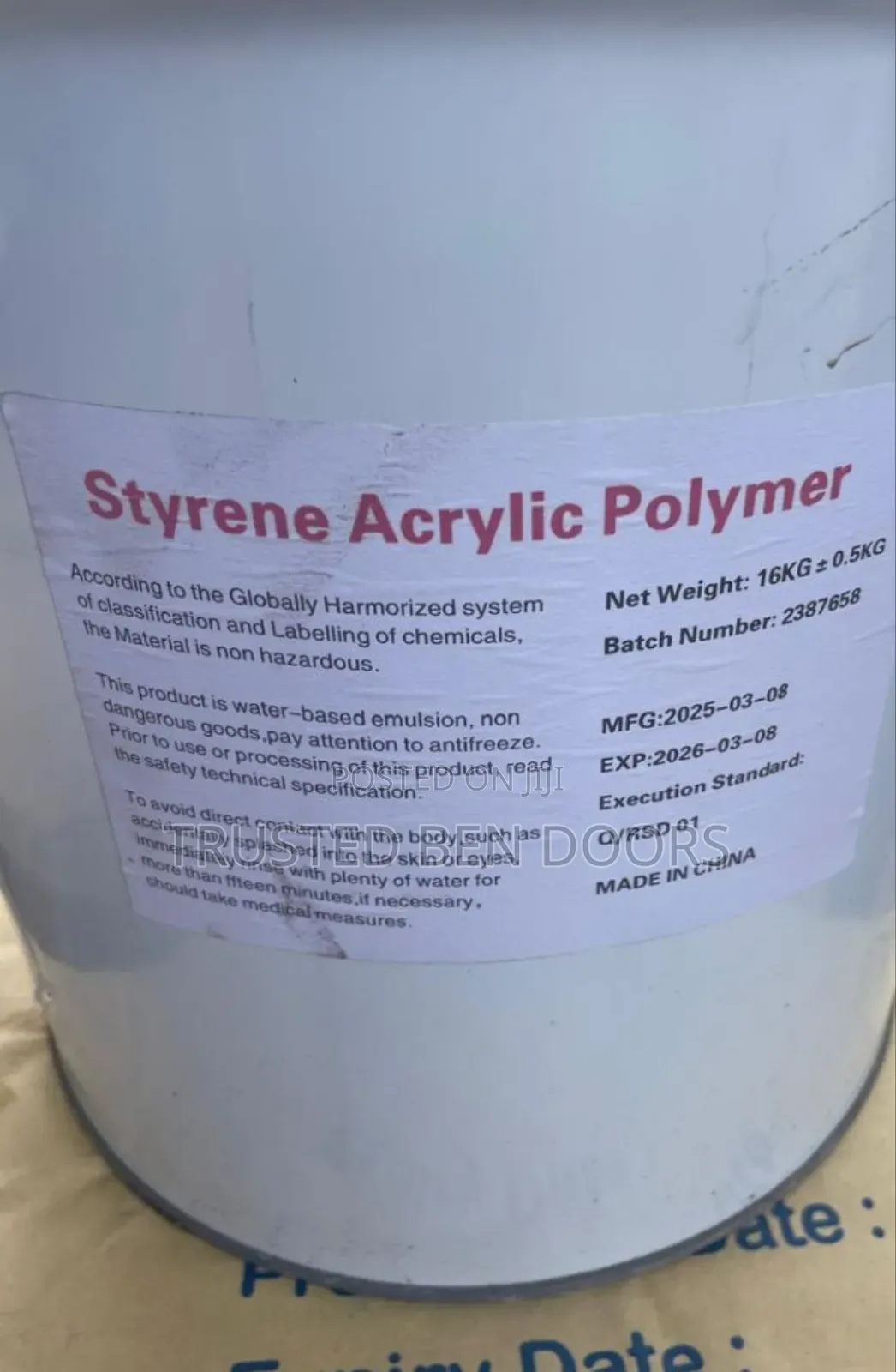 Quality Vanish Polish 16kg Bucket for Concrete Stamp Flooring Works