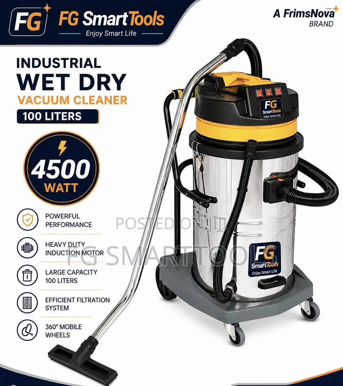 Wet Dry Vacuum Cleaner 100l