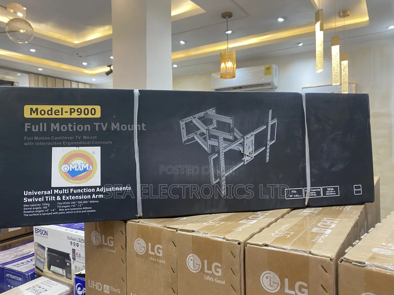 Adjustble Mount Heavy Duty 60 to 120 Inch L Full Motion Tv