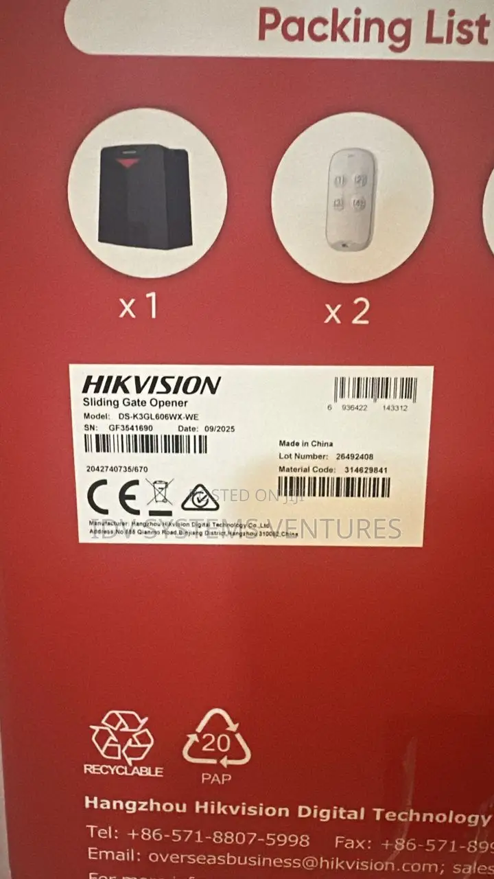 Ds-K3gl606wx-We Sliding Gate Opener
