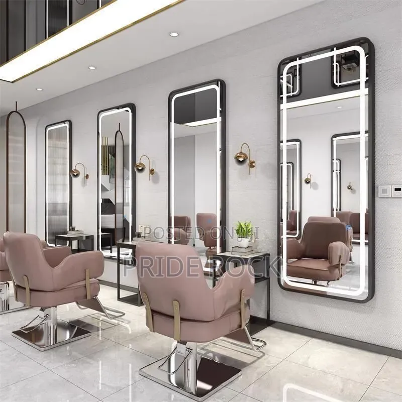 Salon Led Mirror, Available in Black and Gold