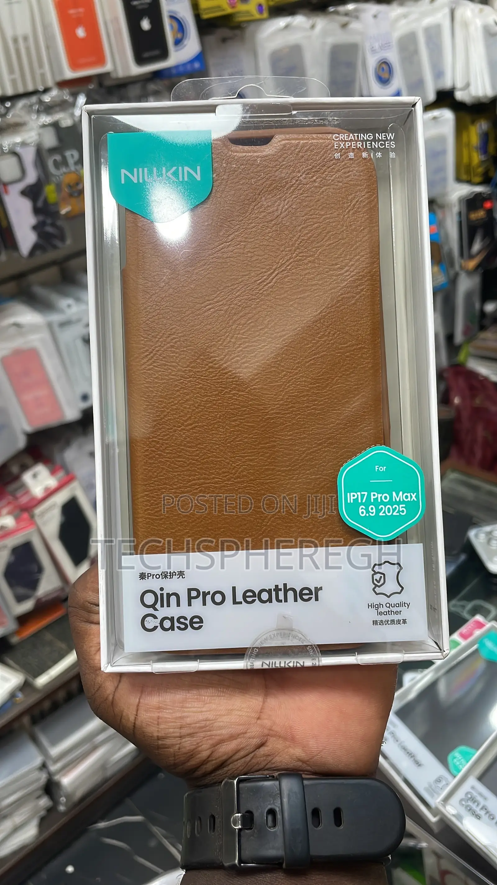 Original Qin Flip Leather Case for iPhone 17 Pro Max (6.9") - New