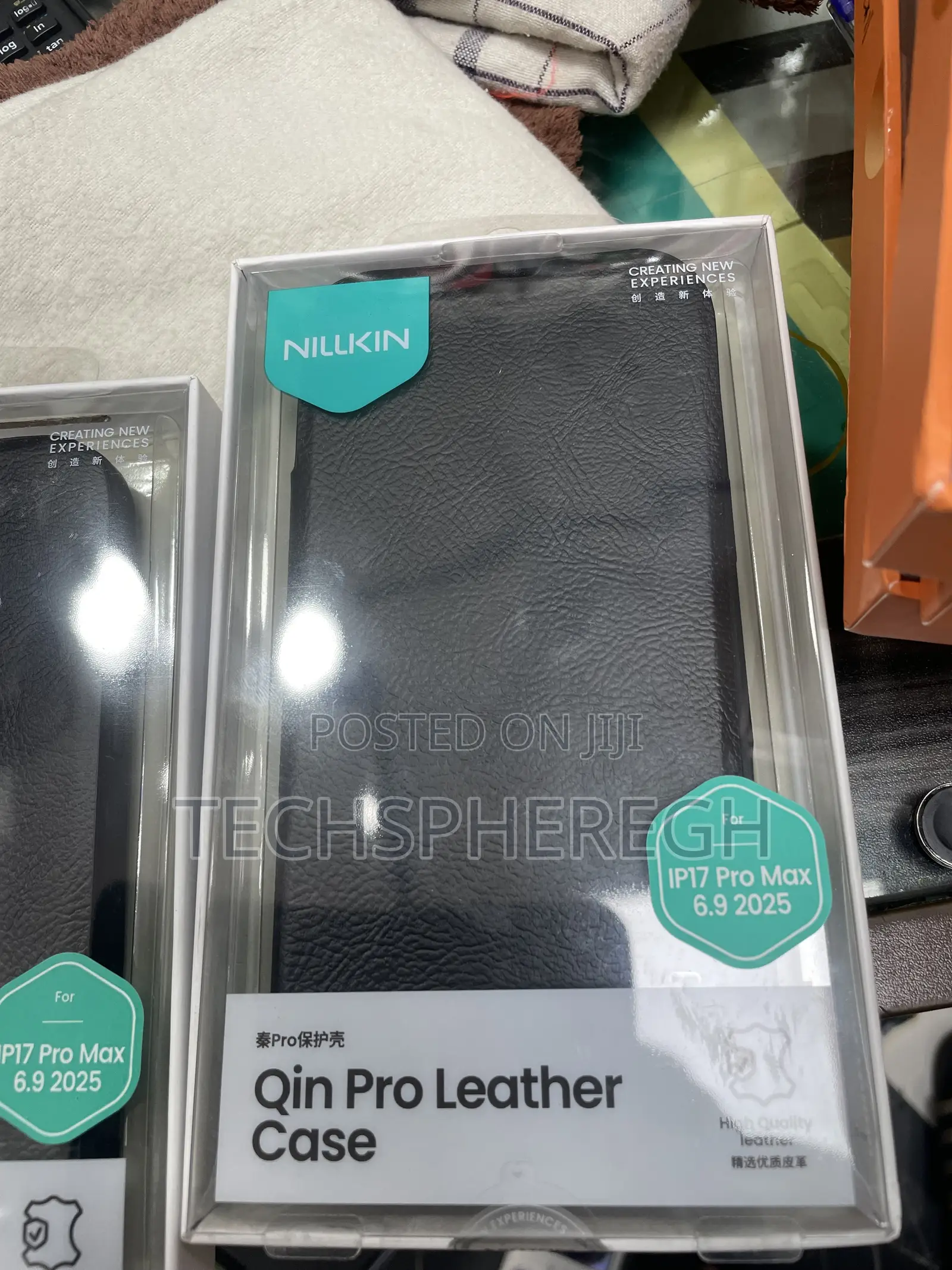 Original Qin Flip Leather Case for iPhone 17 Pro Max (6.9") - New