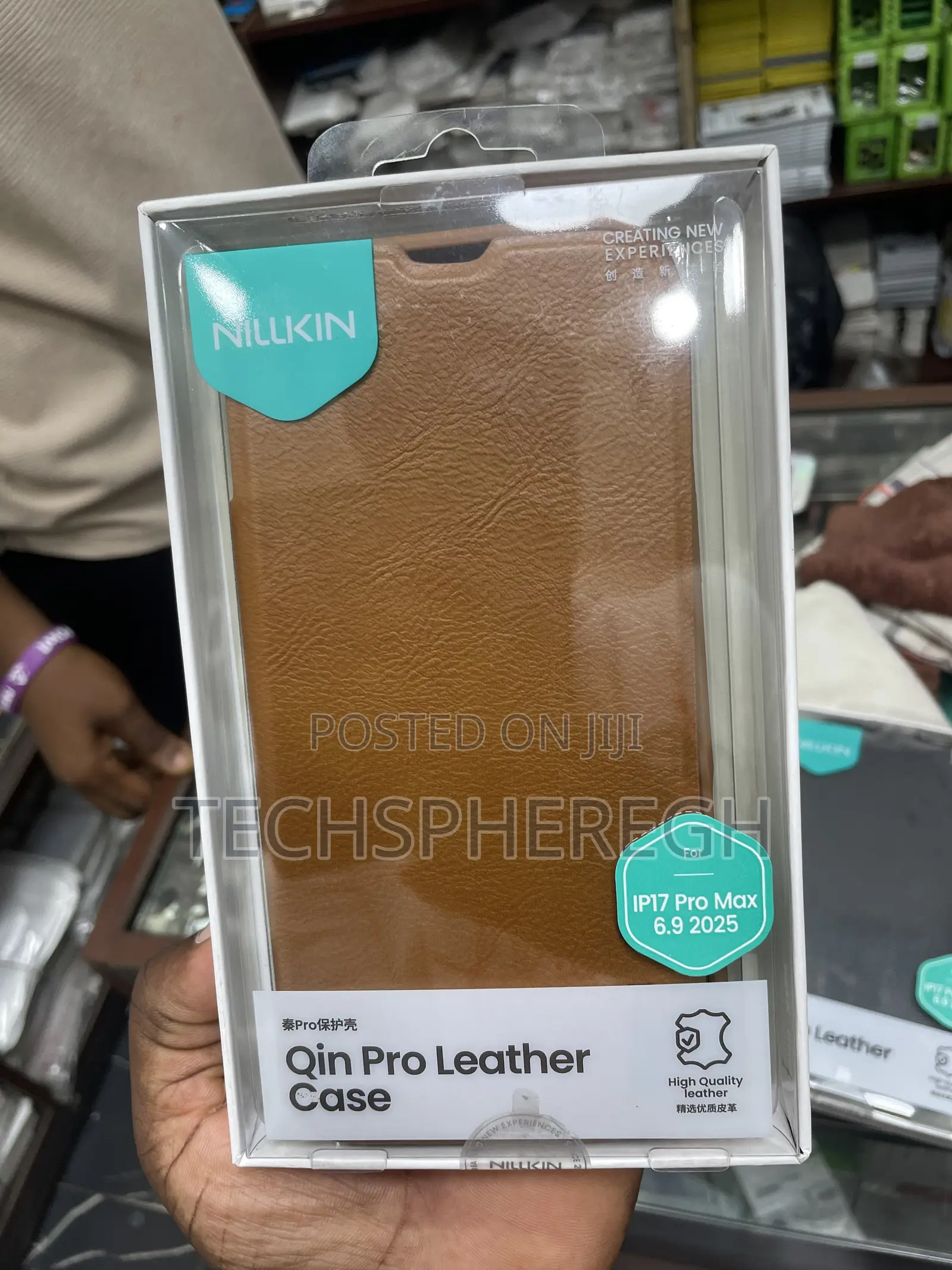 Original Qin Flip Leather Case for iPhone 17 Pro Max (6.9") - New