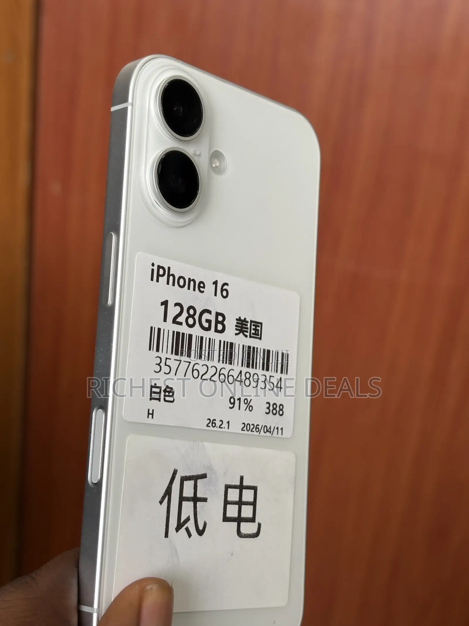 Apple iPhone 16 128 GB White