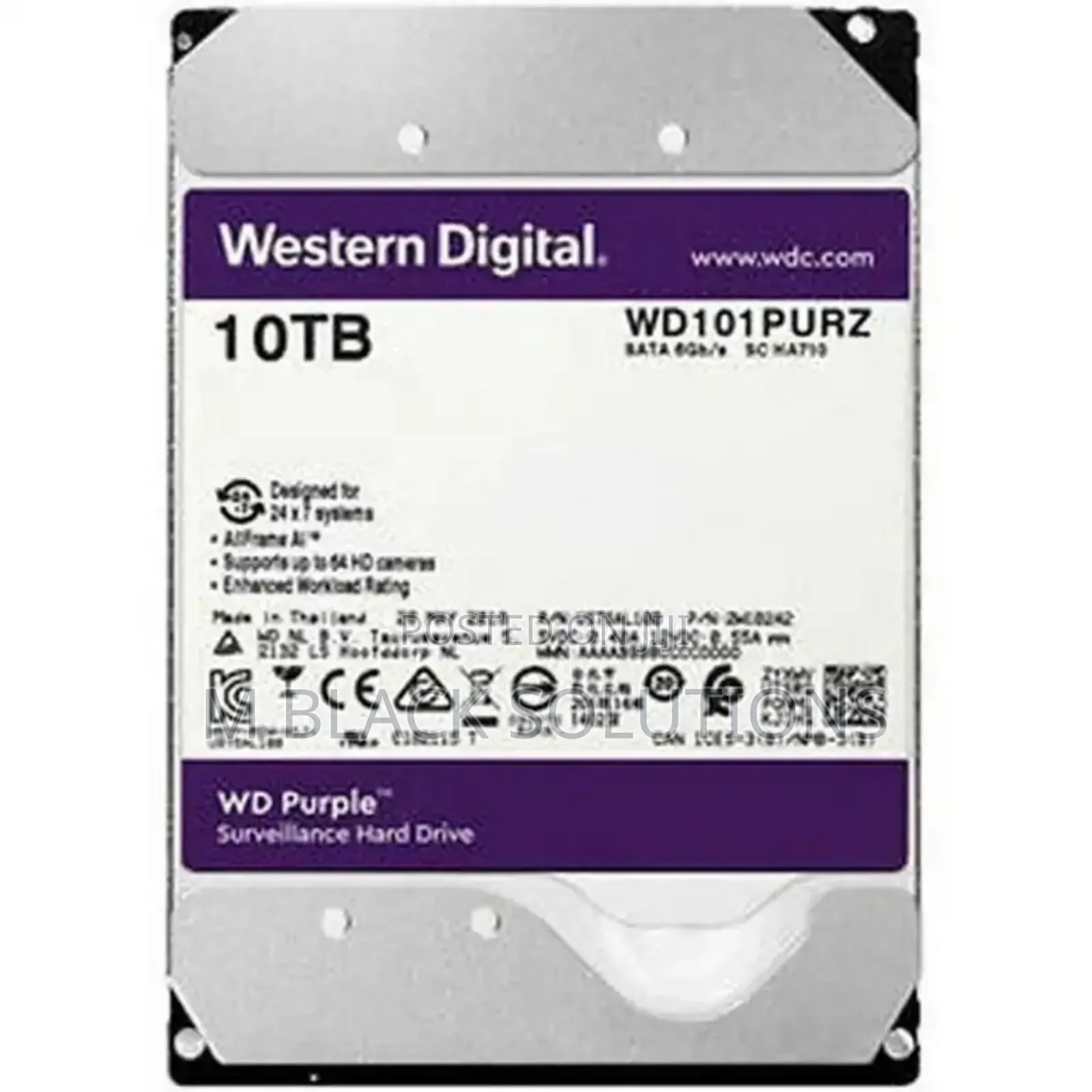 HDD Hard Drive Wd Purple 10tb