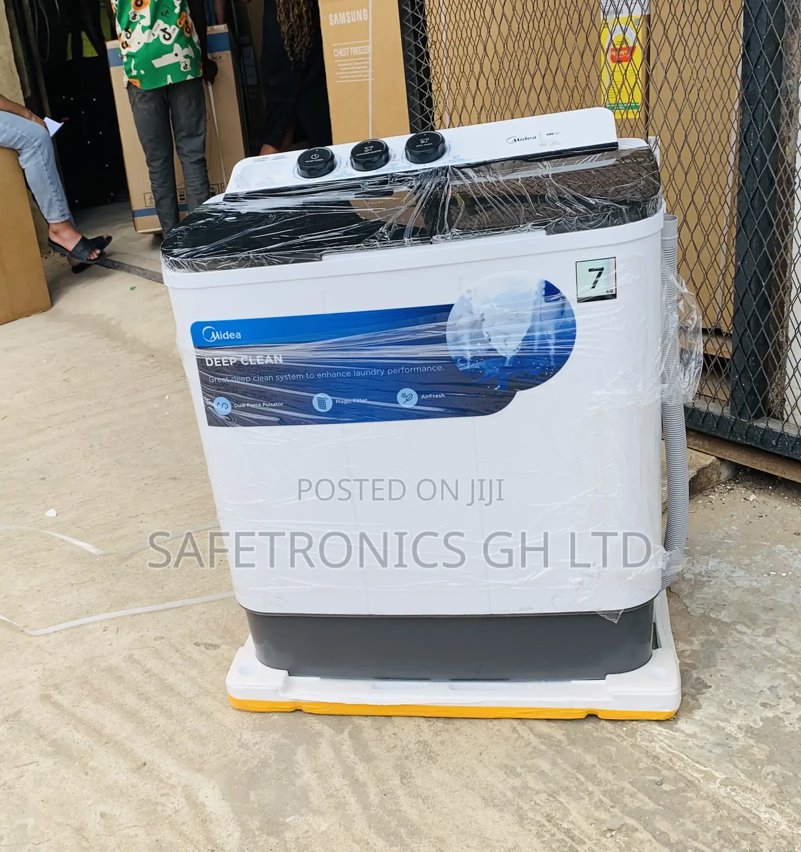 Newly Virtual White Midea 7.0kg Semi Auto Washing Machine Mf100w70/W-G
