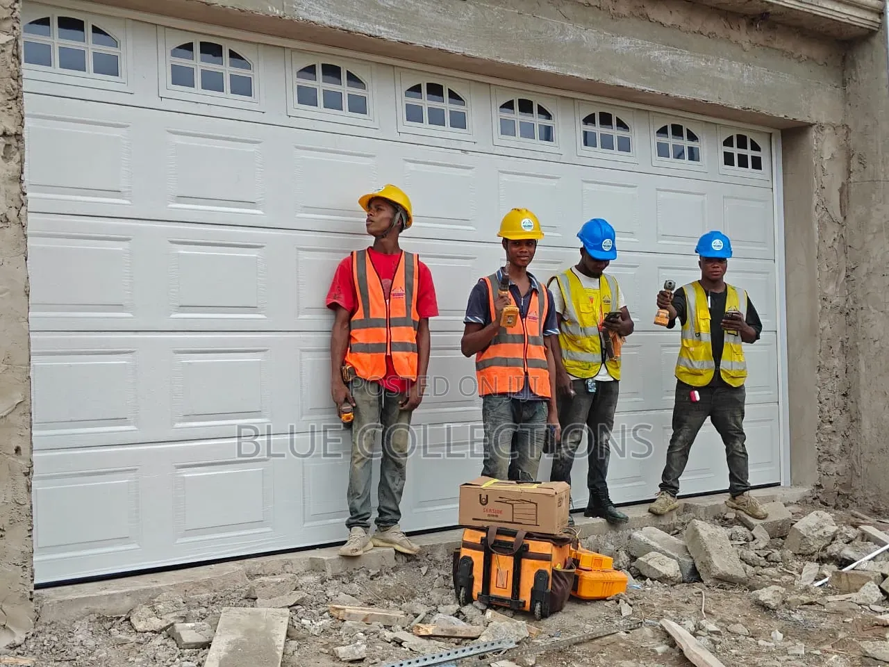 Automated Garage Door With Fanlight