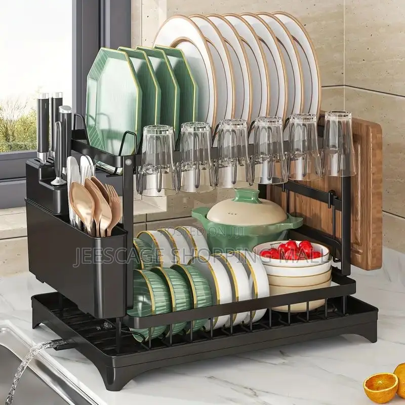 Multifunctional Over-Sink Draining Bowl Rack