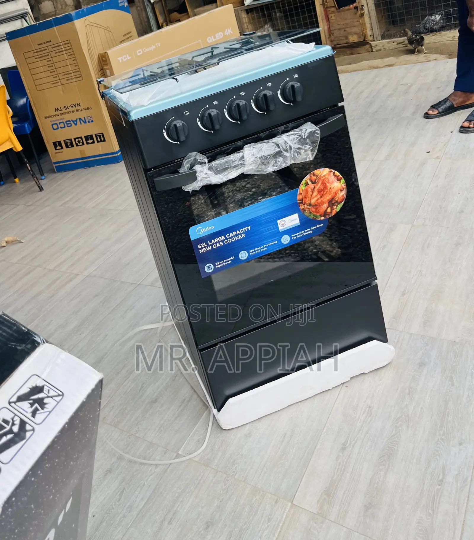 Check Out Midea 4 Gas Burner With Transparent Lid(Black)