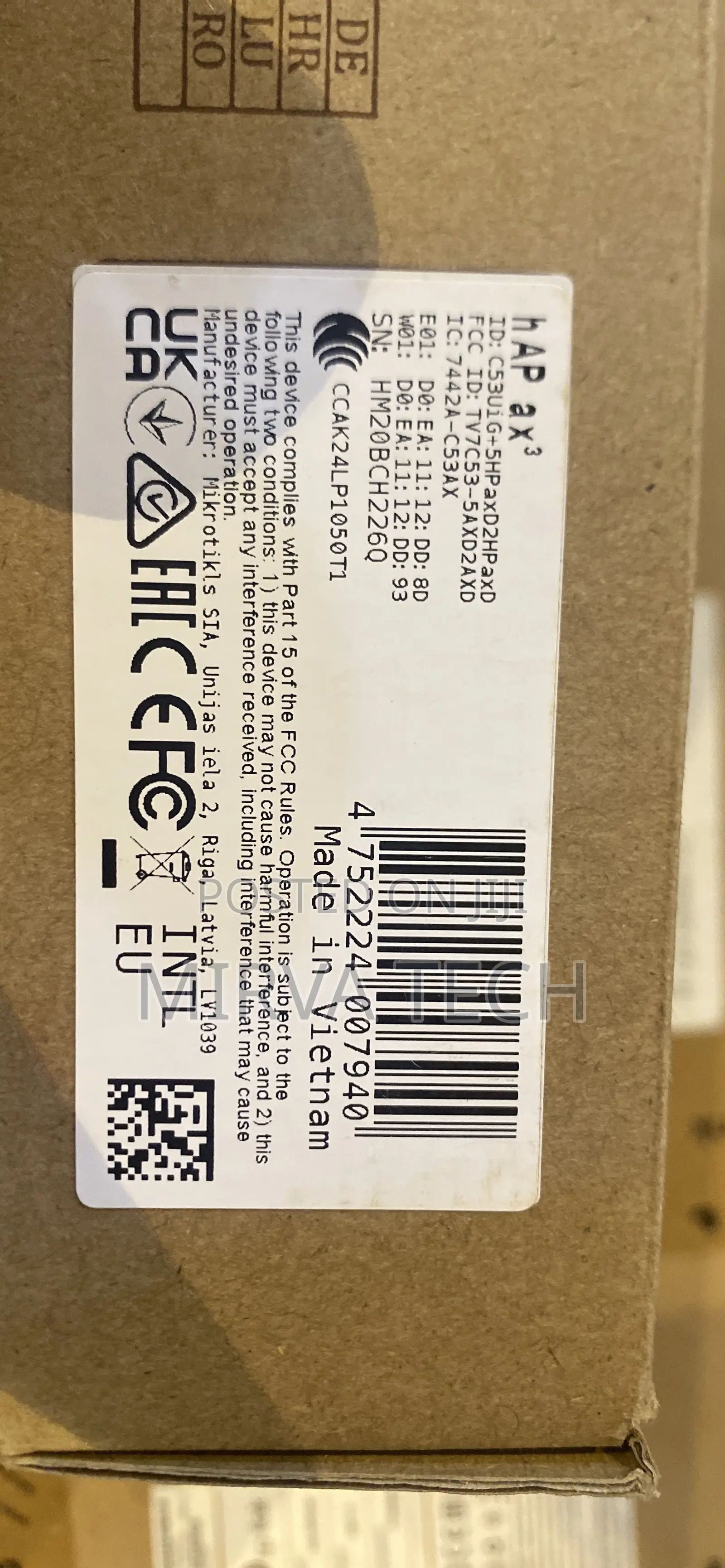 Mikrotik Hap Ax3 Access Point With 4-Core 1.8ghz Cpu 1gb Ram 2.5g Lan