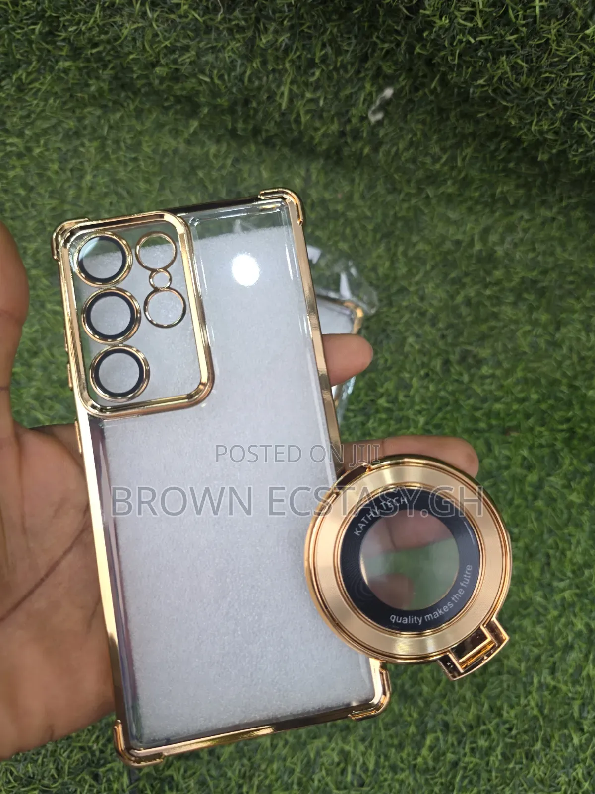 Galaxy S25 Ultra / S26 Ultra Clear Gold Case