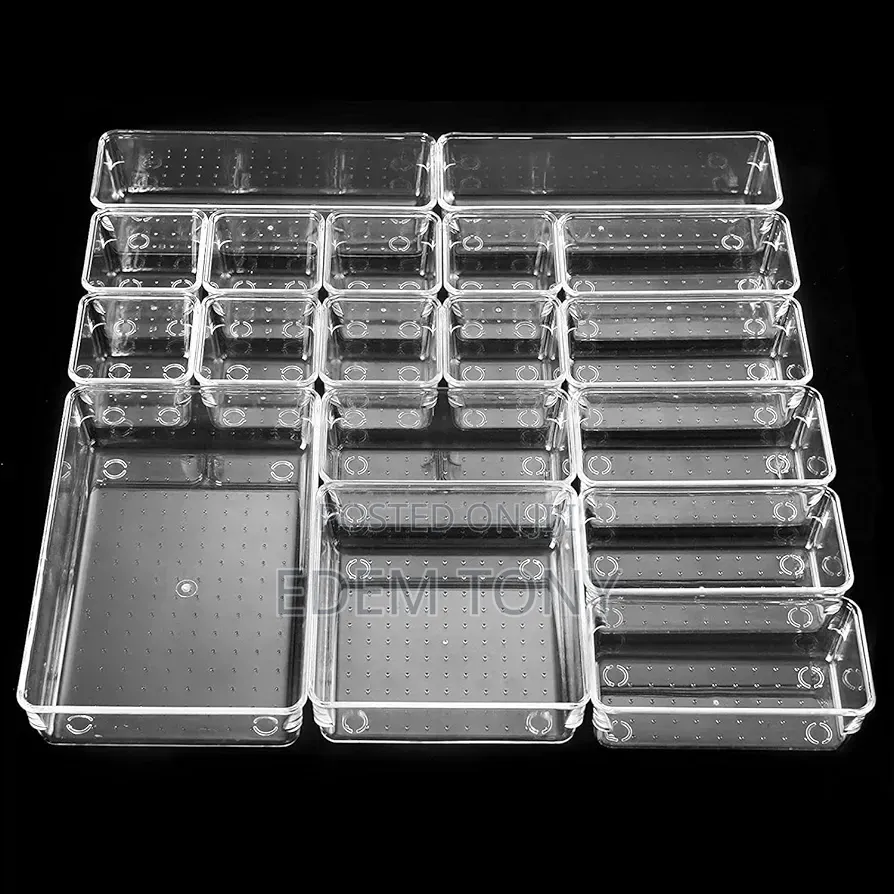 20 Pieces Drawer Organizer With 5 Sizes,Makeup, Cosmetics, Office,