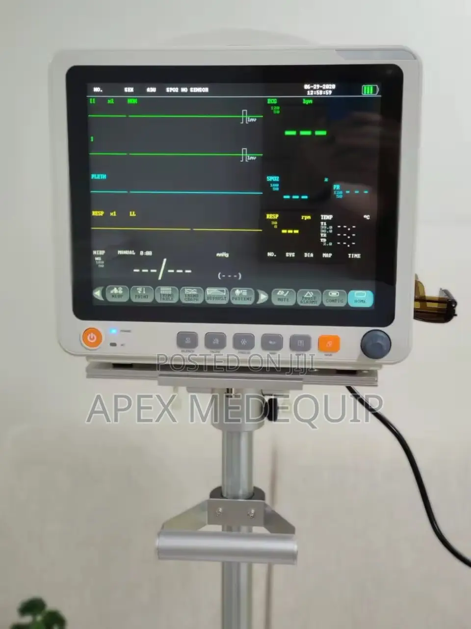 Cardiotech Patient Monitor + Stand + Battery ( Touch Screen )