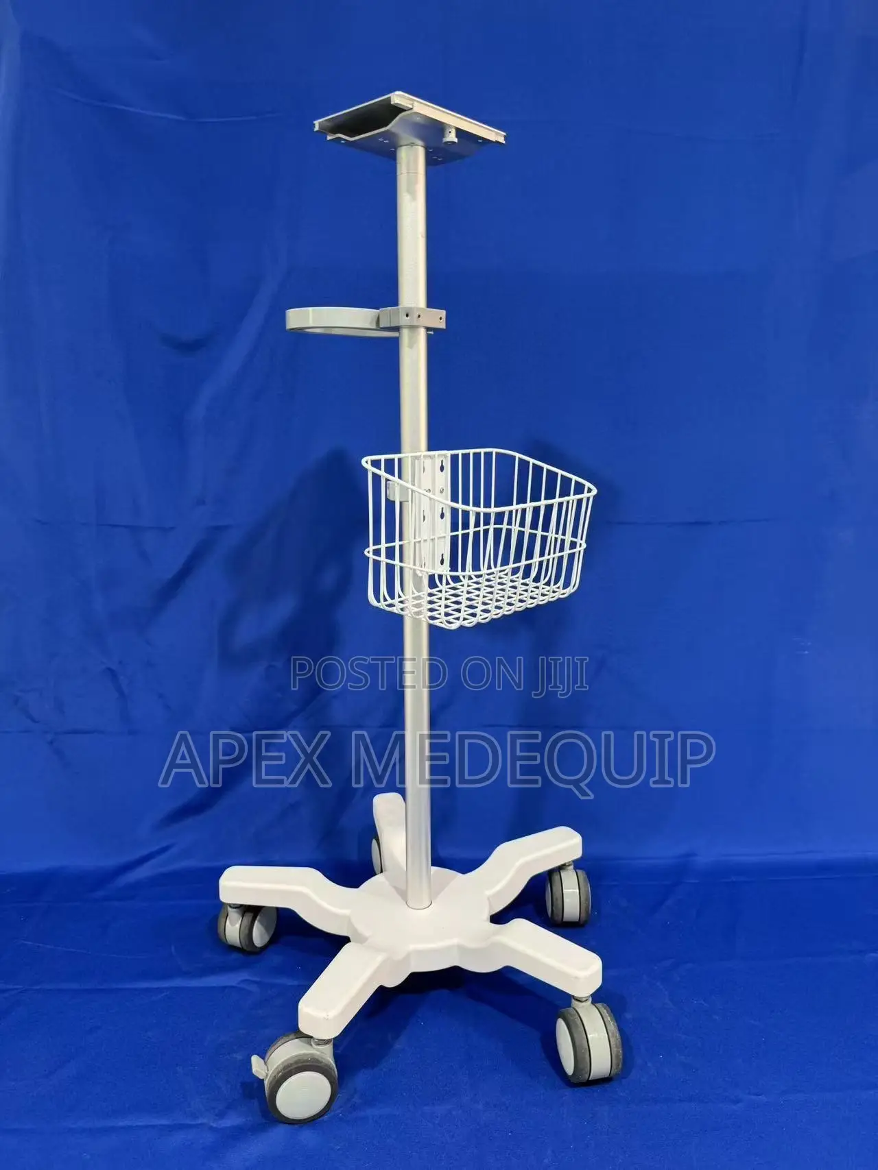 Patient Monitor Stand/Trolley + Basket