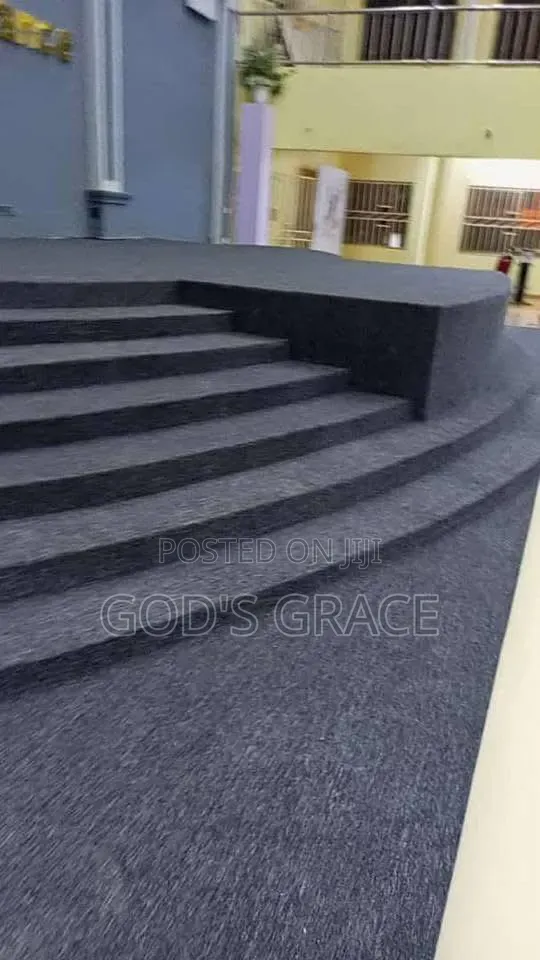 Dark Grey Floor Woolen Carpet