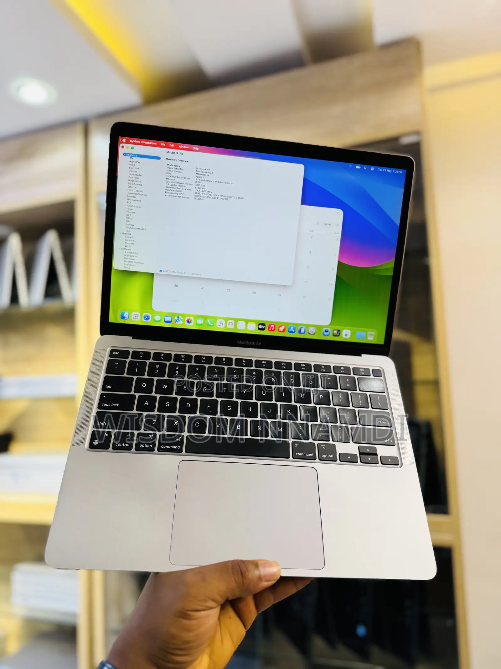 Laptop Apple MacBook Air 2020 M1 8GB Apple M1 SSD 256GB