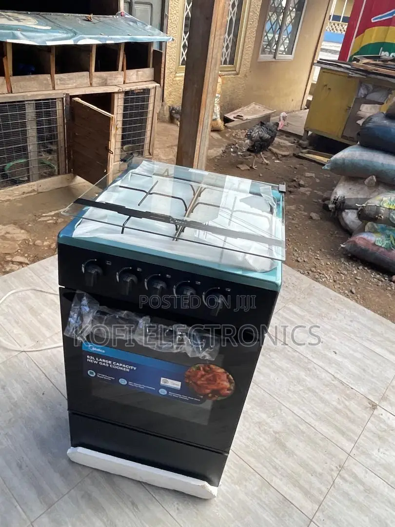 Midea 50x50 Gas Cooker With Glass Top Cover