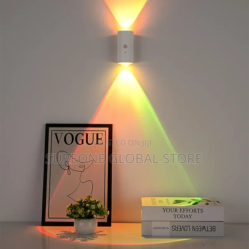 Motion Sensor Led Wall Light Tricolor RGB Rechargeable