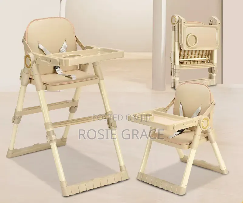 Foldable Height Adjustable Feeding High Chair