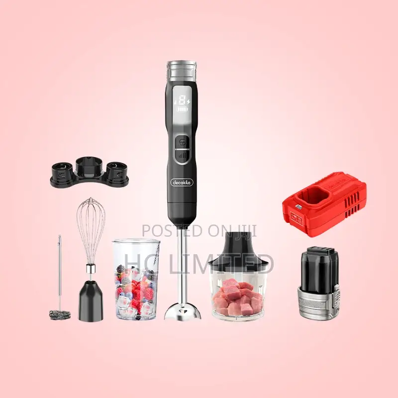 Decakila Cordless Hand Blender 5-in-1 Set (Rechargeable) - Kejb056b