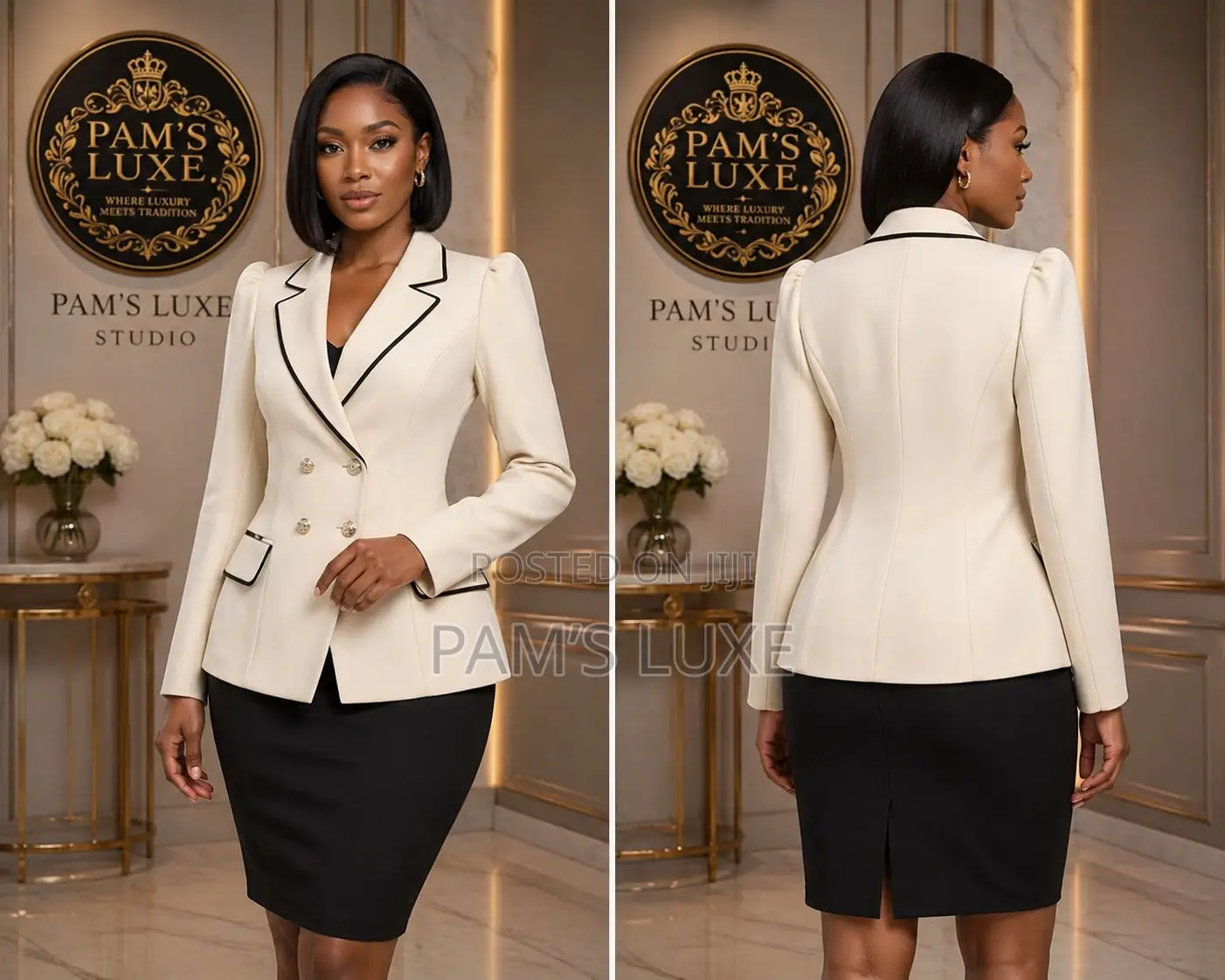 Ivory Luxe Tailored Blazer