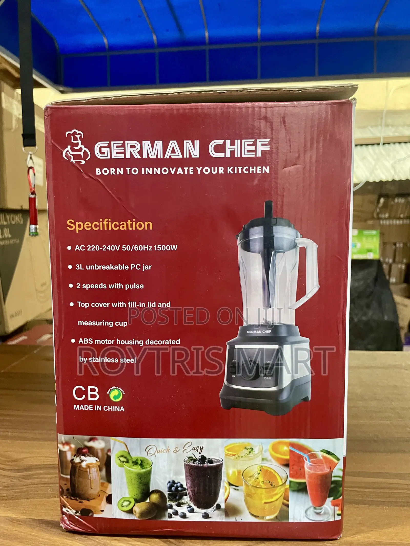 German Chef Heavy Duty Commercial Blender 3l