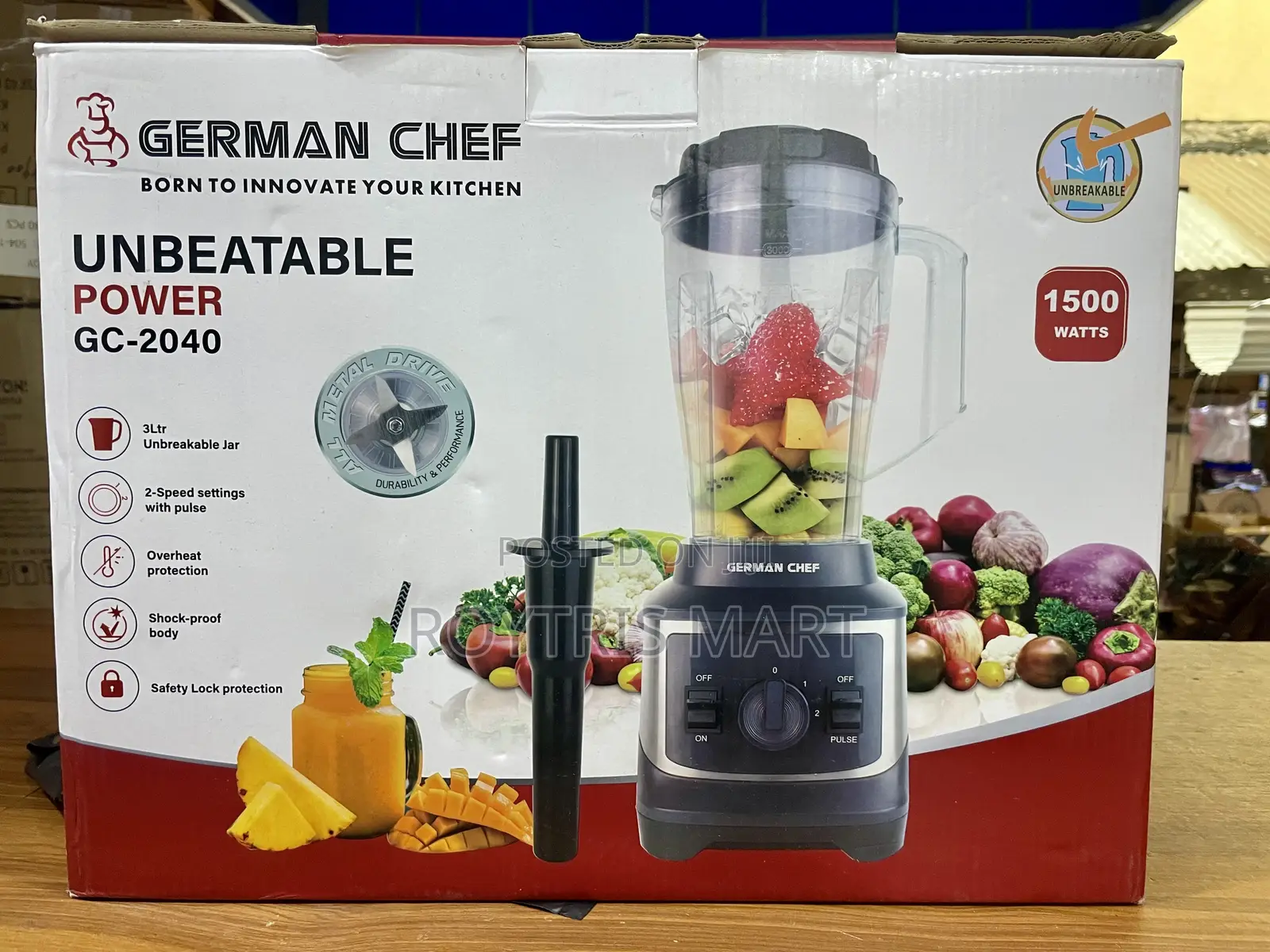 German Chef Heavy Duty Commercial Blender 3l