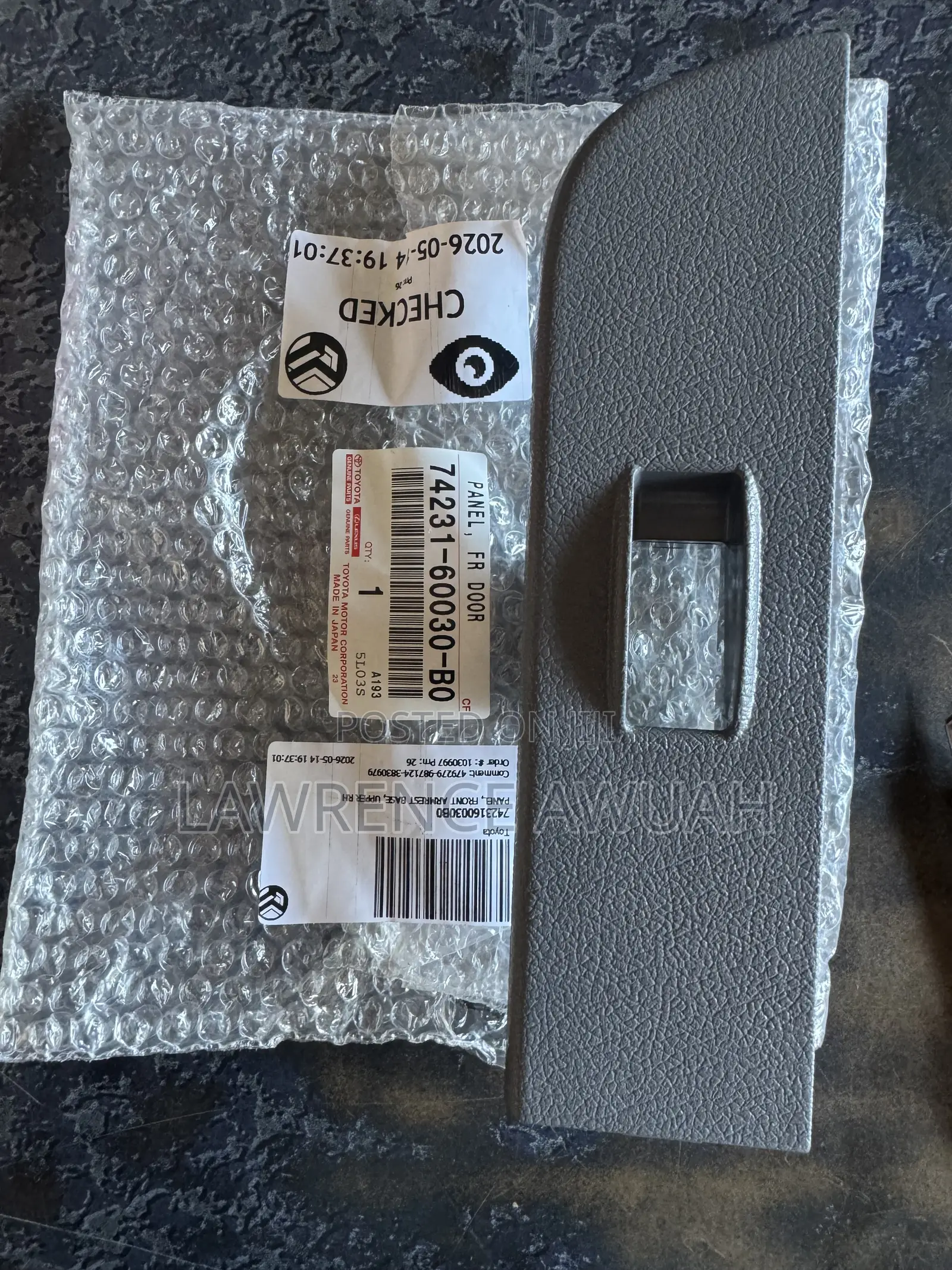 Toyota Landcruiser(Trooper)79 Series Panel,Front Armrest Base,Upper Rh