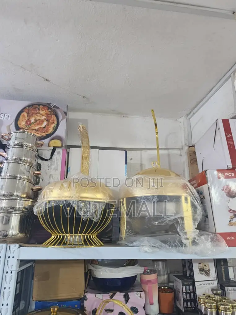 Luxury Gold-plated Round Chafing Dish