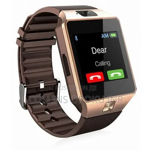 Dz09 Smart Watch Picks Sim Memory Card for Calls and Messages - Gold