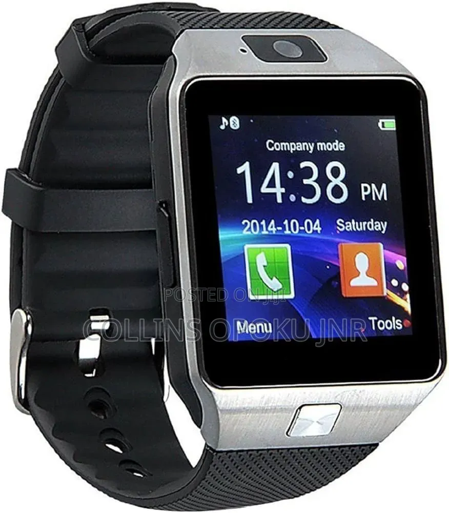 Smart Watch Touchscreen, Camera, Sim Memory Card Support (Silver)