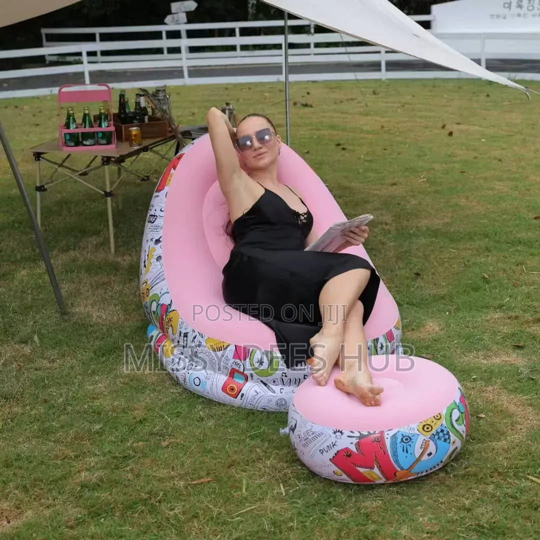 Inflatable Sofa With Foot Rest With Design