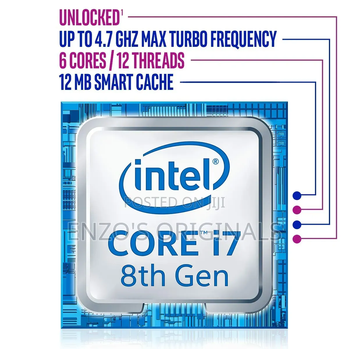 Intel Core I7 Processor 8th Generation 4.7ghz Boost Clock.