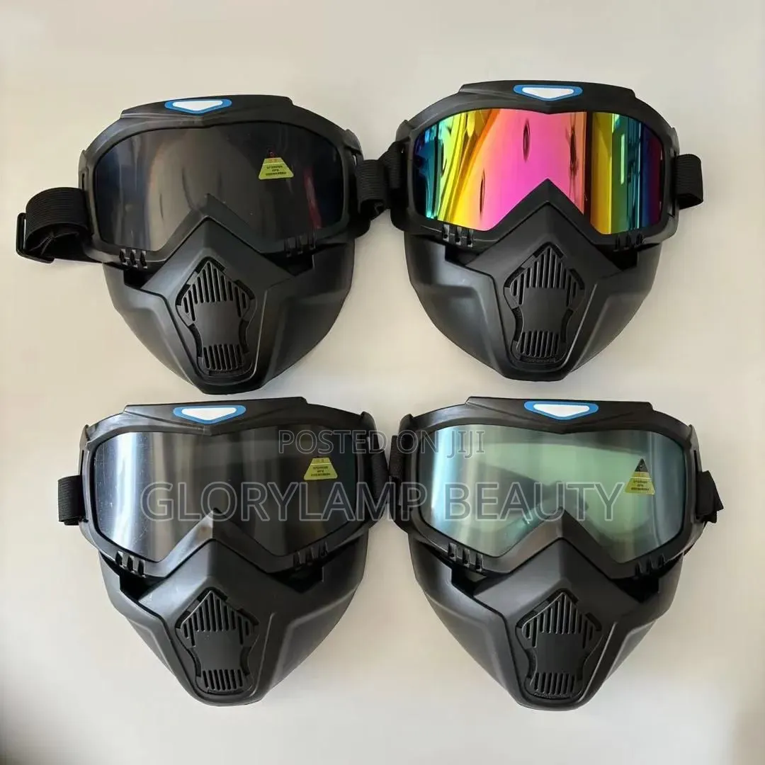 Detachable Motor Goggles Mask – Full Face Shield With Anti-Fog Glasses
