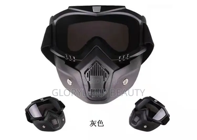 Detachable Motor Goggles Mask – Full Face Shield With Anti-Fog Glasses