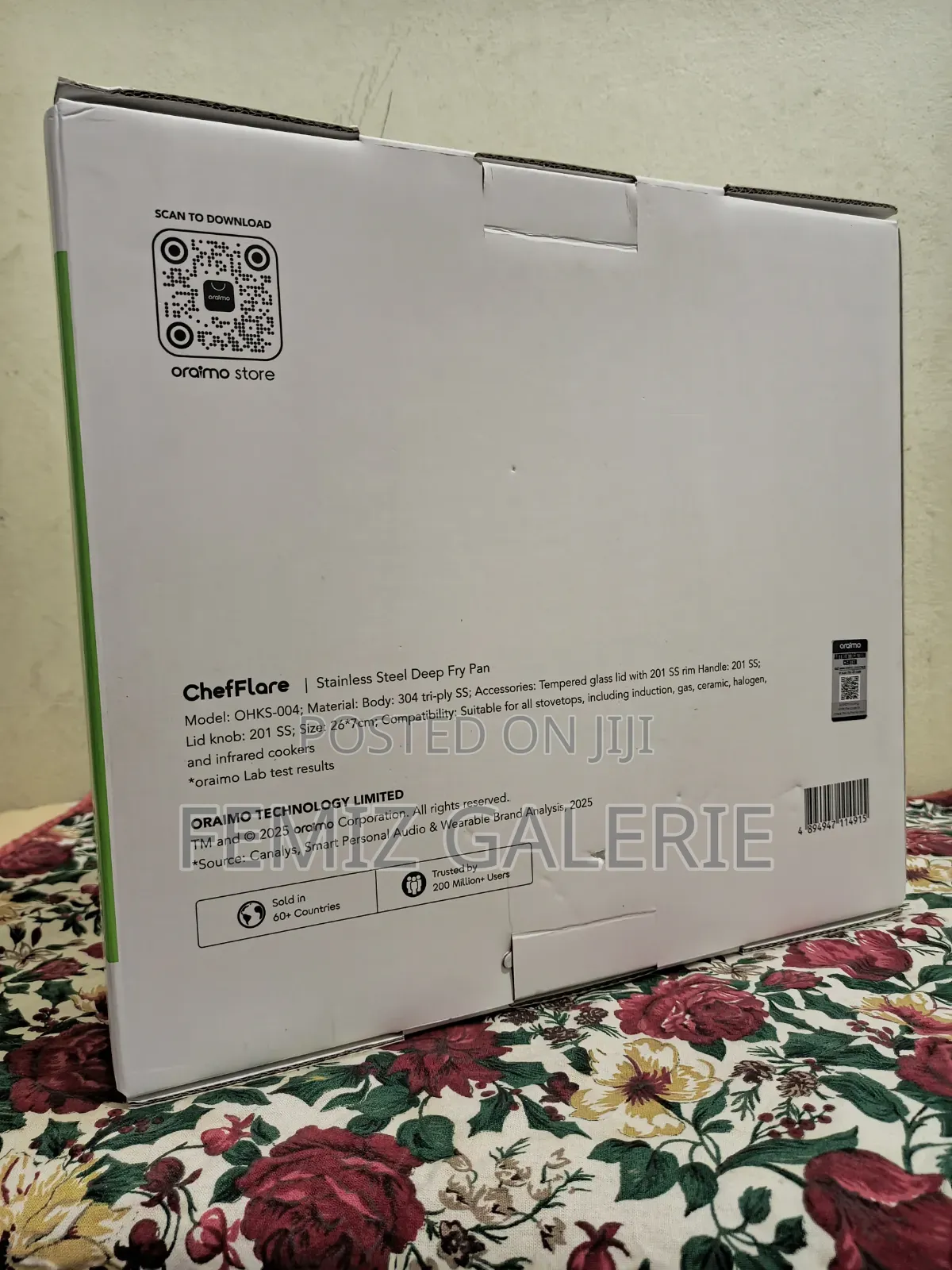 Oraimo Chefflare Durable Premium Stainless Steel Deep Fry Pan