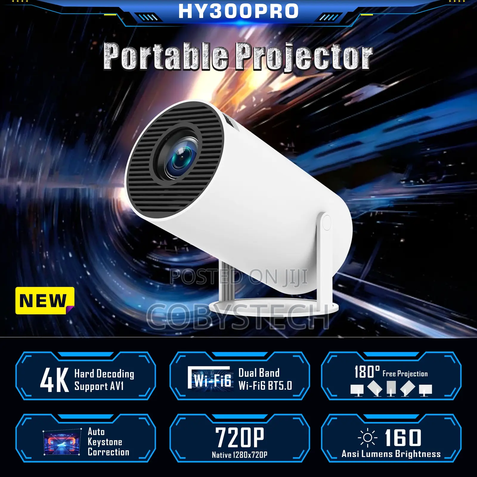 Hy300pro Portable Smart Projector 4k Android Apps